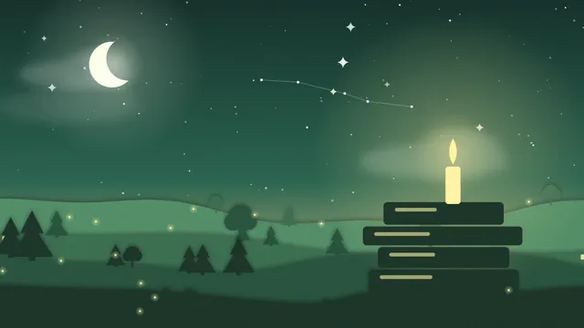 Une petite boulangère tend un grand pain rond à la lune penchée à la fenêtre du fournil, un chat endormi